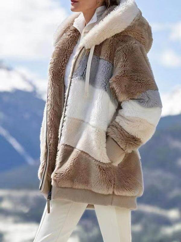Marion - Cozy Hooded Jacket with Bright Design
