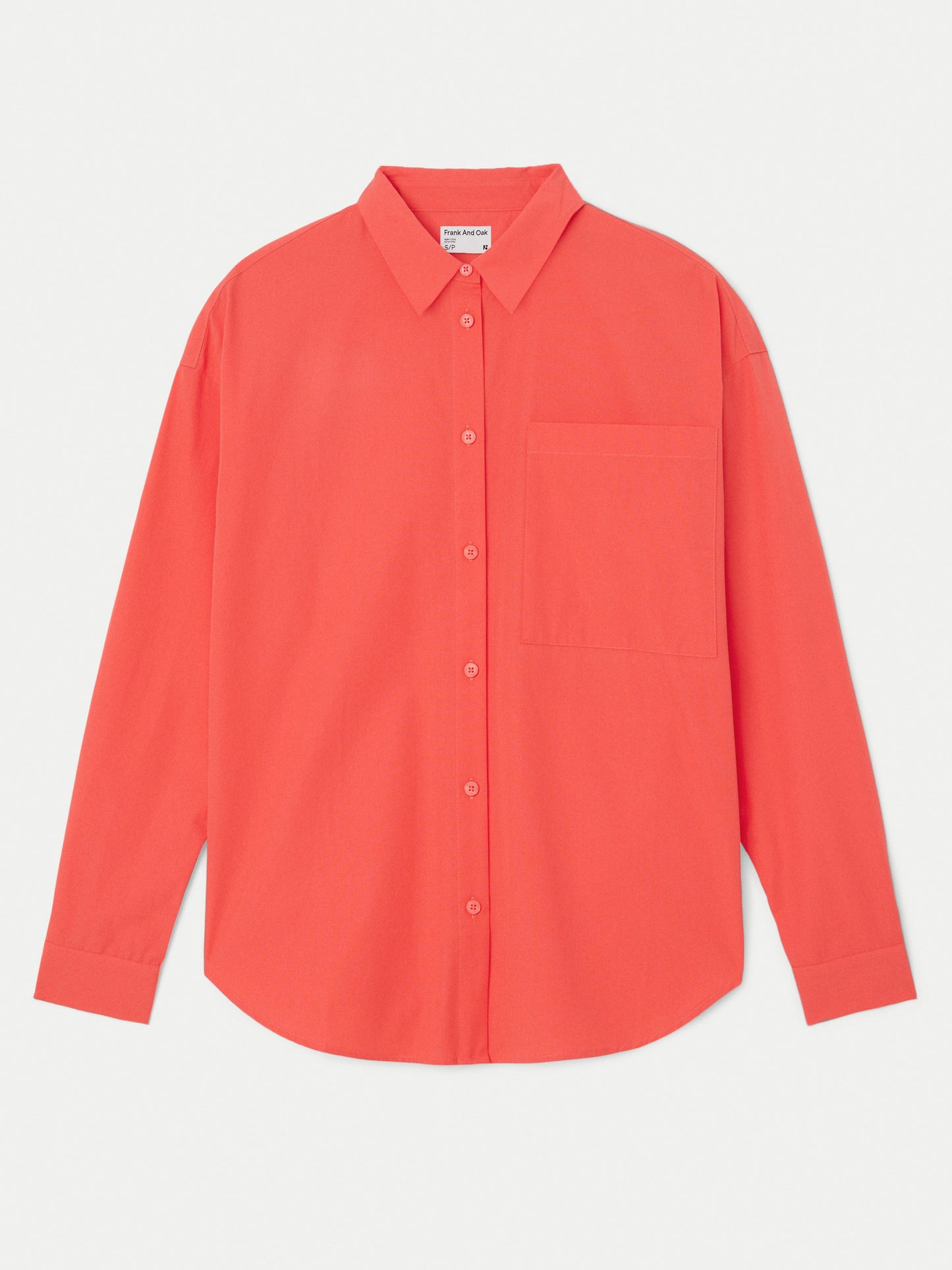 The Relaxed Poplin Shirt in Vibrant Red