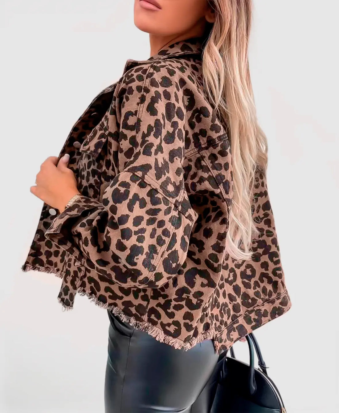 Striking Jacket with Leopard Print
