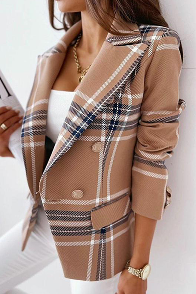 Silvana-Stylish Coat with Jacket Collar and Original Pattern
