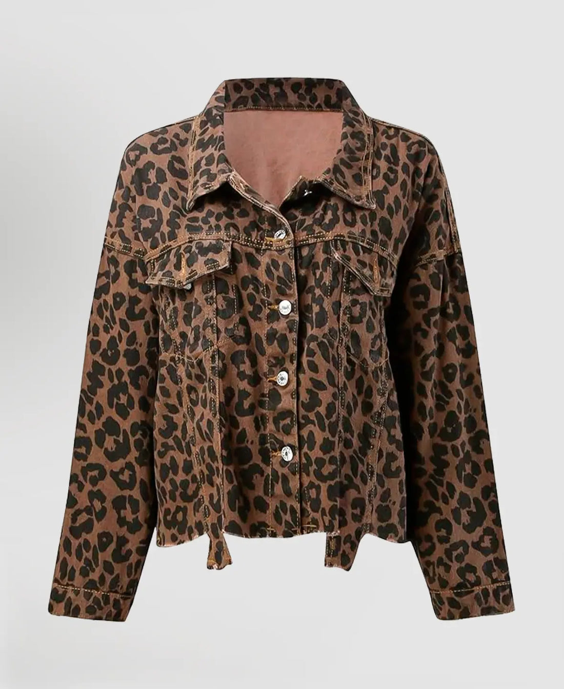 Striking Jacket with Leopard Print