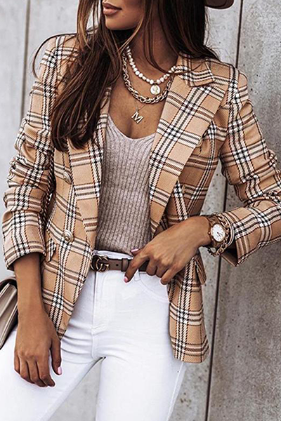 Silvana-Stylish Coat with Jacket Collar and Original Pattern