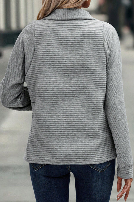 Bodil - Classic Sweatshirt with Textured Print