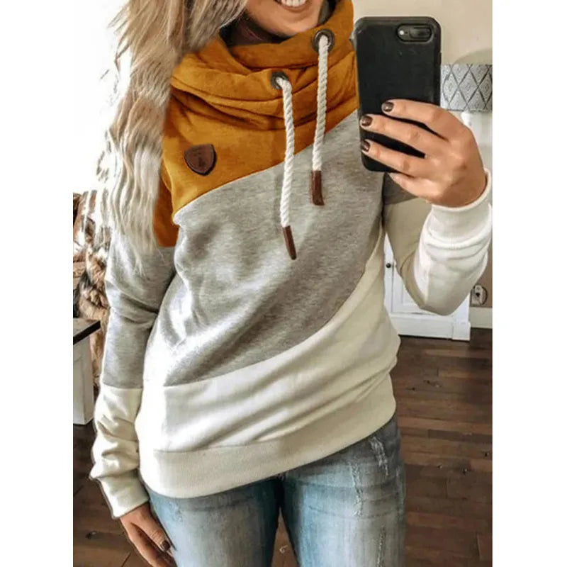Sporty Sweatshirt with Hood and Long Sleeves for Relaxation