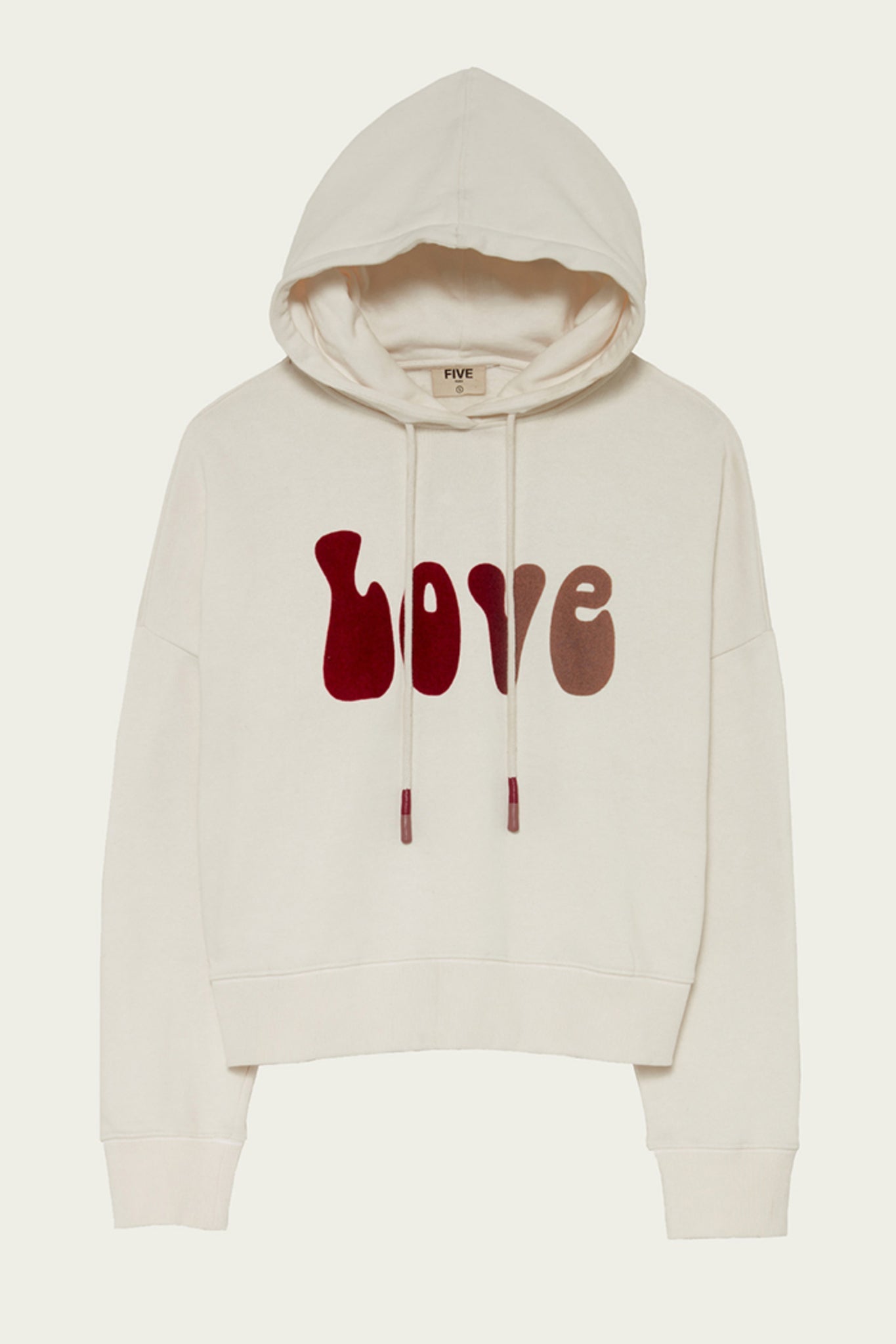Five Jeans Sweatshirt SWH2305 Love Hoodie Cream