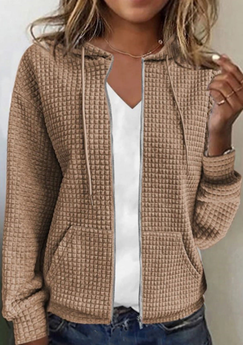 Jacket with Zipper and Convenient Pockets