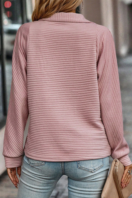 Bodil - Classic Sweatshirt with Textured Print