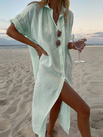 Jillian - Loose Shirt Maxi Dress