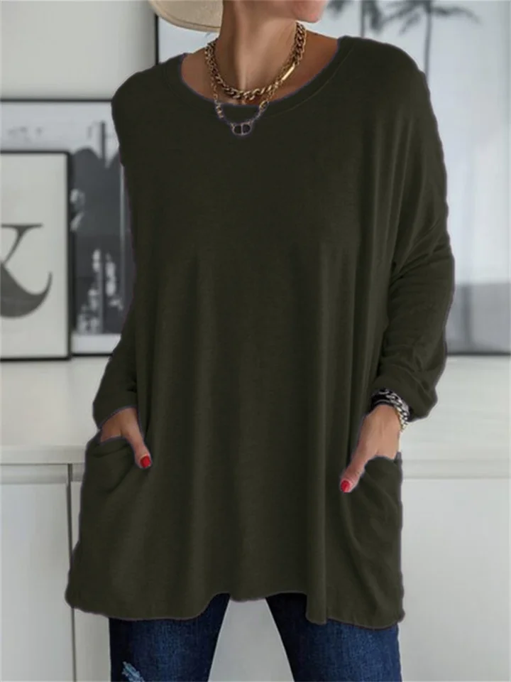 Women's Crew Neck Long Sleeve T-Shirt