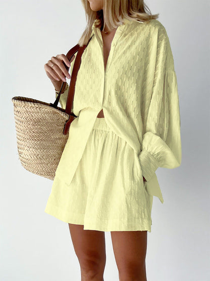 Hazel | Chic Shirt & Shorts Set ( Almost out of stock)