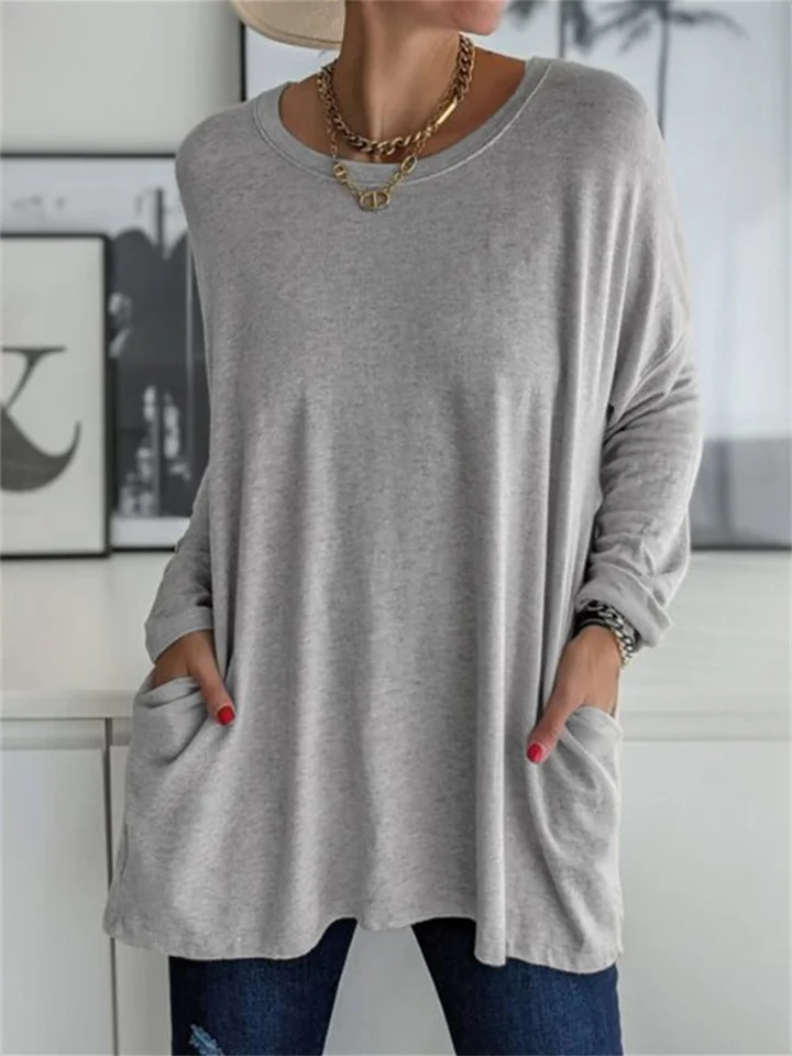 Women's Crew Neck Long Sleeve T-Shirt