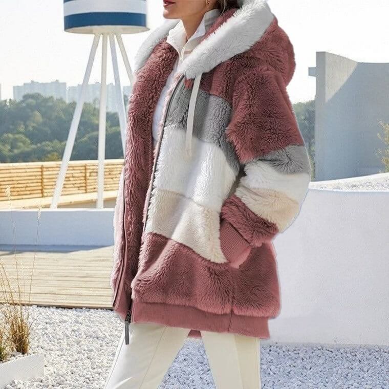 Marion - Cozy Hooded Jacket with Bright Design