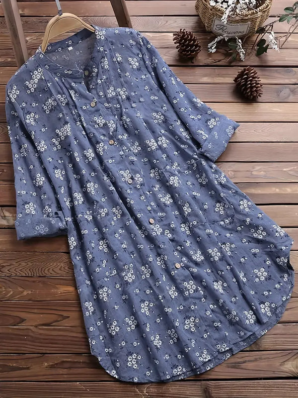 Lightweight Shirt with Floral Design