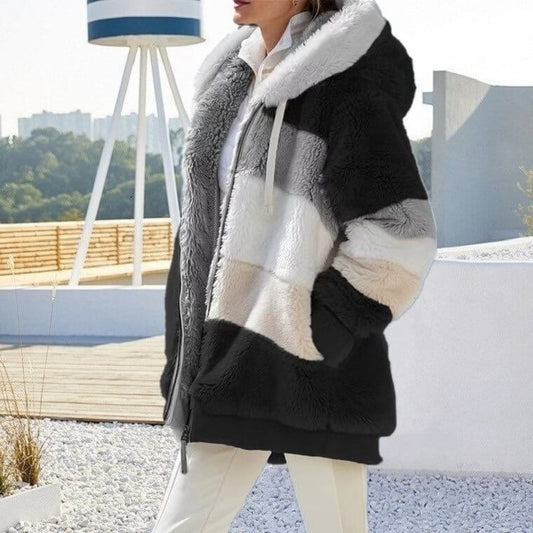 Marion - Cozy Hooded Jacket with Bright Design