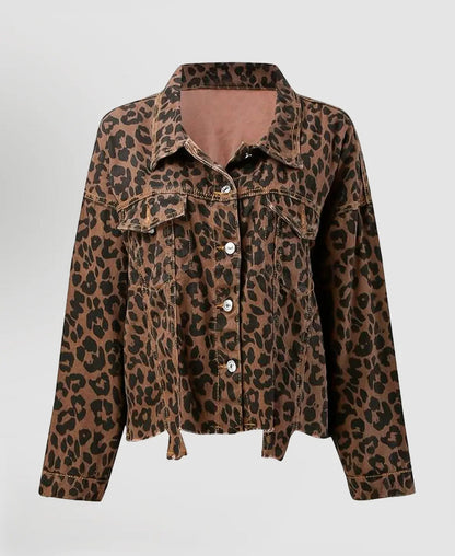 Striking Jacket with Leopard Print