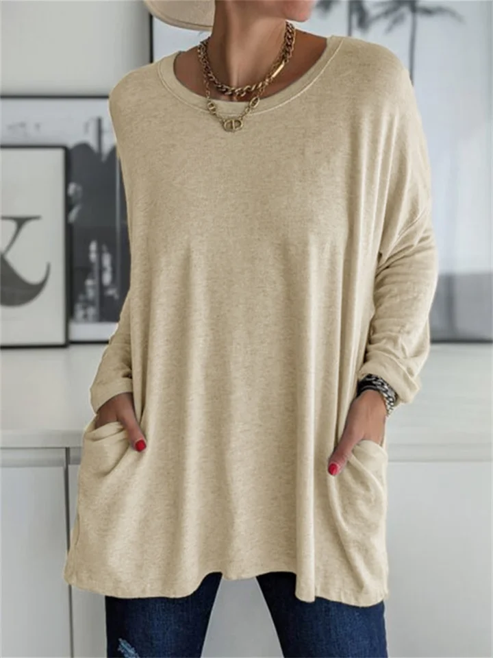 Women's Crew Neck Long Sleeve T-Shirt