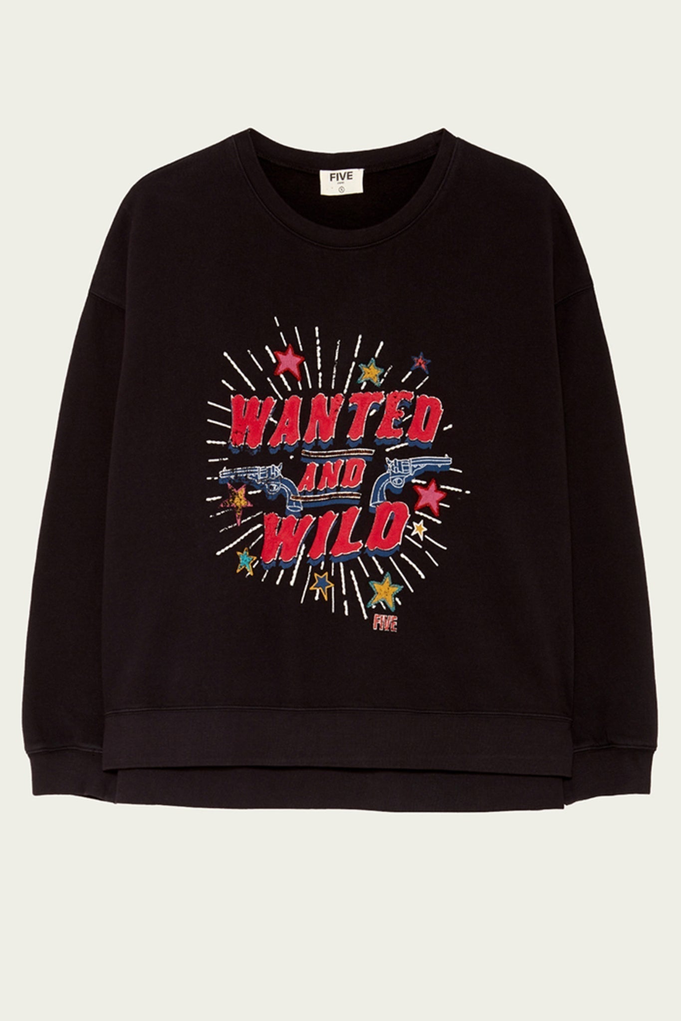Five Jeans Sweatshirt SWH2314 Wanted & Wild Black.