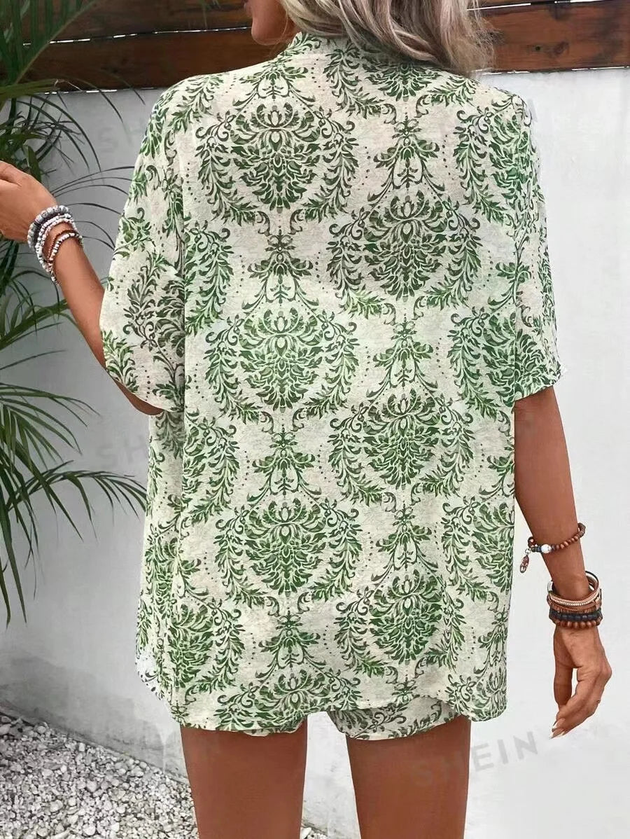 Emily | Summer Casual Shirt Two Piece Set