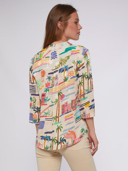 Vilagallo Shirt LEANDRA Villa Joyosa Print Multi